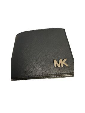 Michael Kors Navy Cooper Saffiano Leather Billfold Wallet w/ Passcase $198